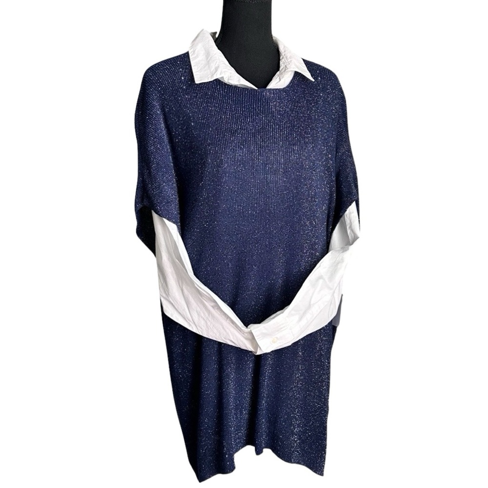 NWT Emma blue woman’s size 2X sleeveless top